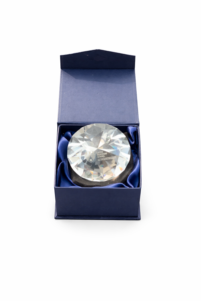 .LBS Crytal Paper Weight.